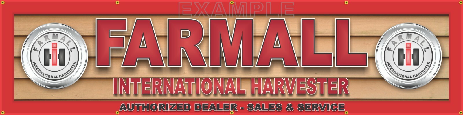 FARMALL TRACTOR INTERNATIONAL HARVESTER DEALER LETTER BANNER ART MURAL 24″ x 96″
