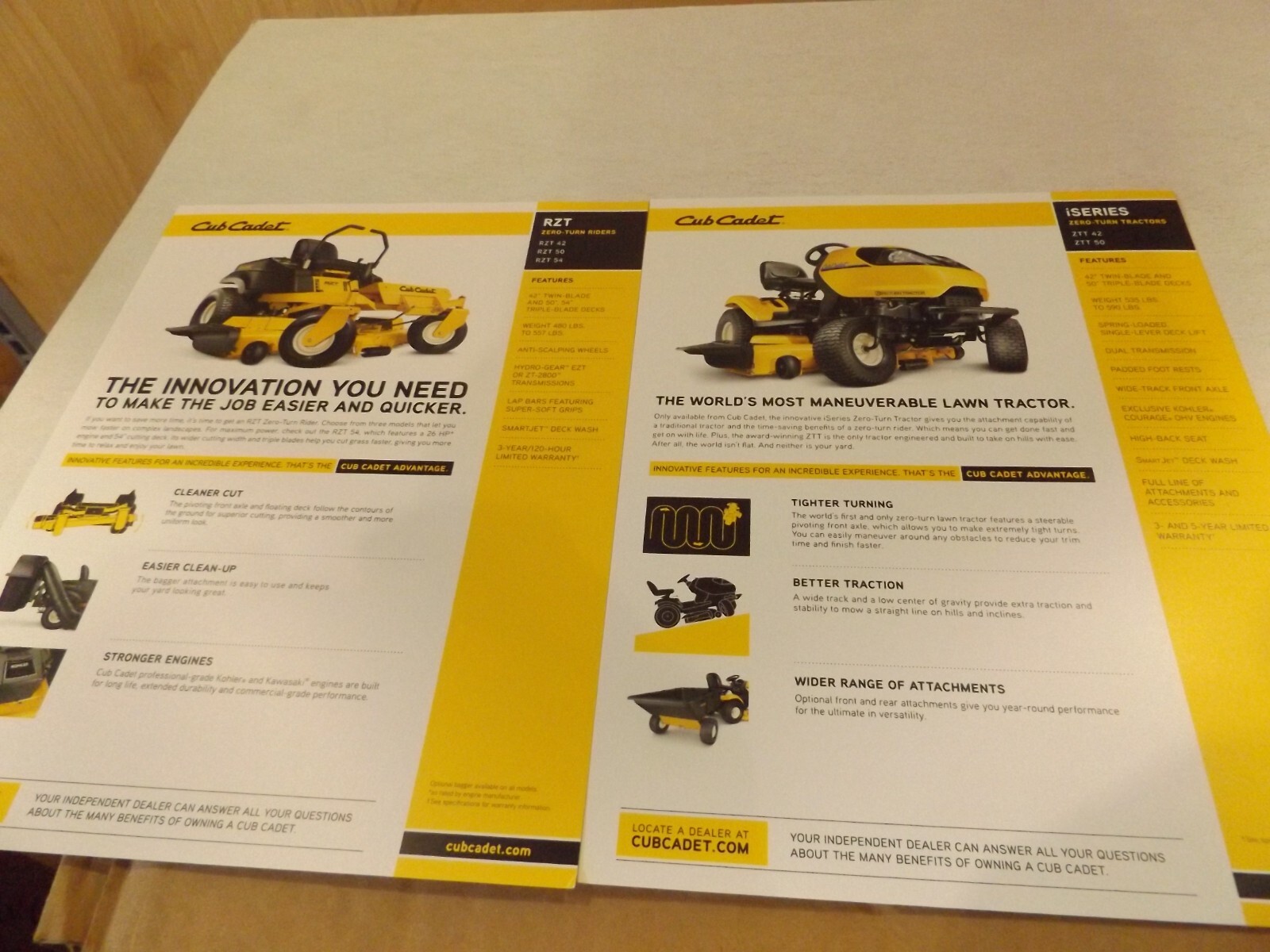 CUB CADET 11-Pieces lawn & Garden Tractors & Equipment. 2010-2011