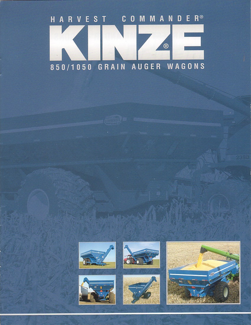 Farm Equipment Brochure – Kinze – 850 1050 – Grain Auger Wagon – 2007 (F2312)