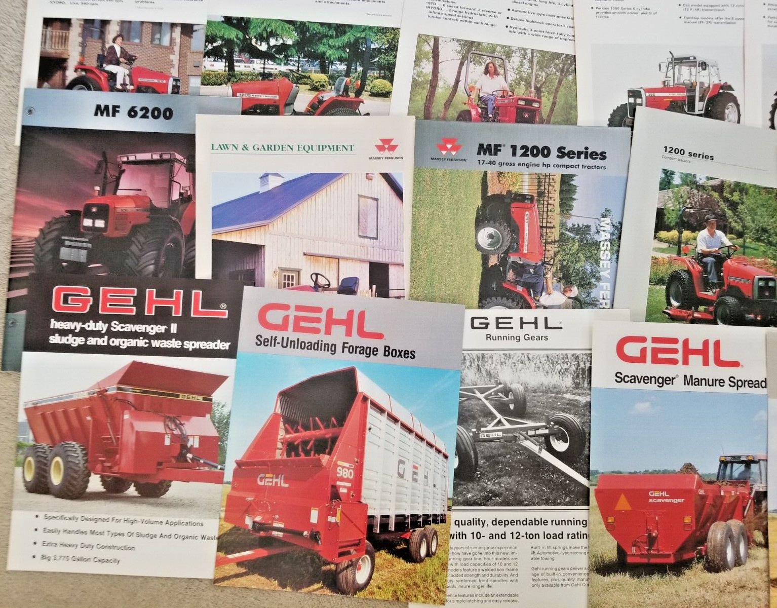 10 Pounds Of Tractor and Implement Brochures/Spec Sheets – 150+ 1980’s and Up