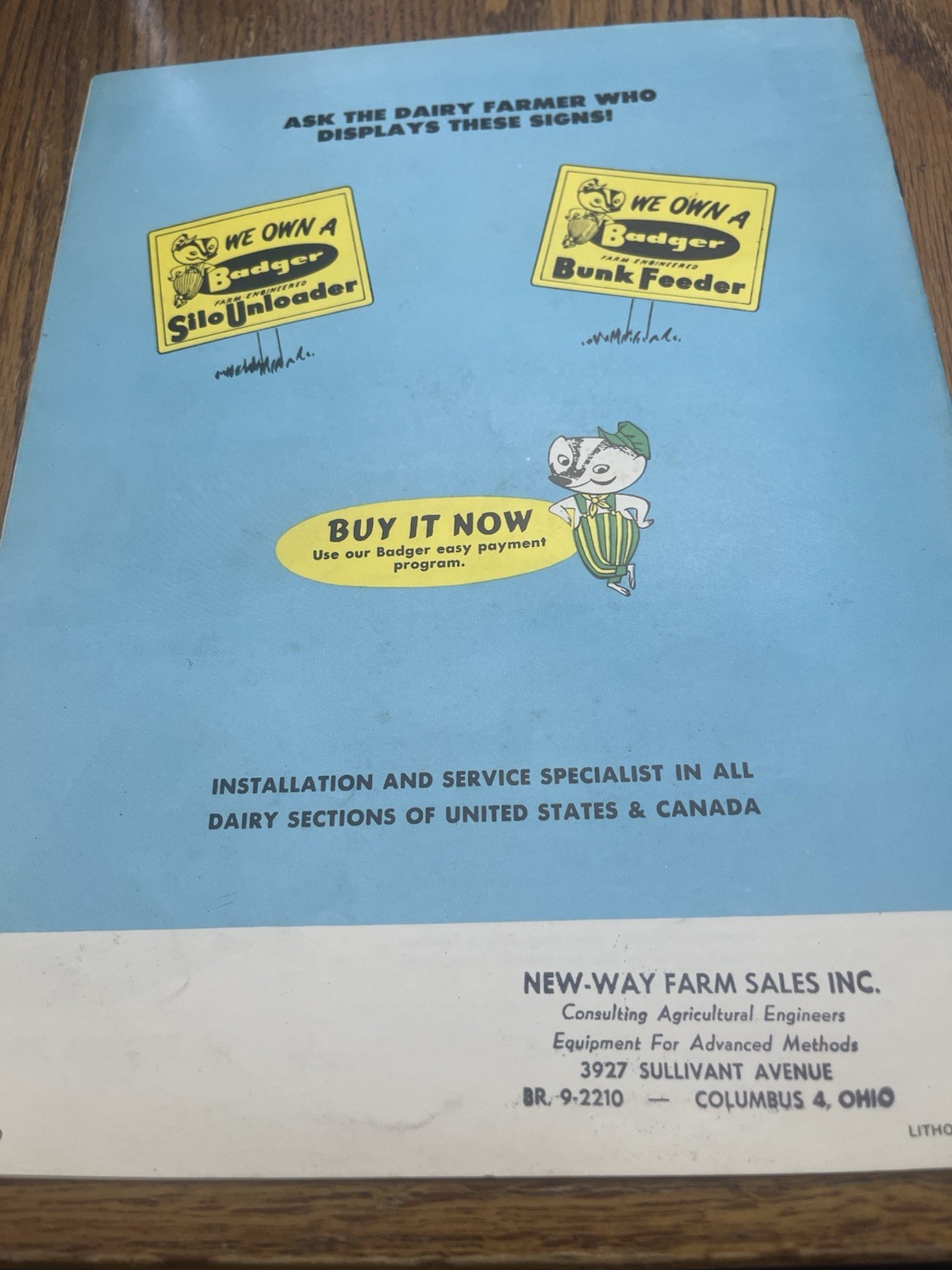 1960’s Badger Silo Unloader & Bunk Feeders Sales Brochure dealer