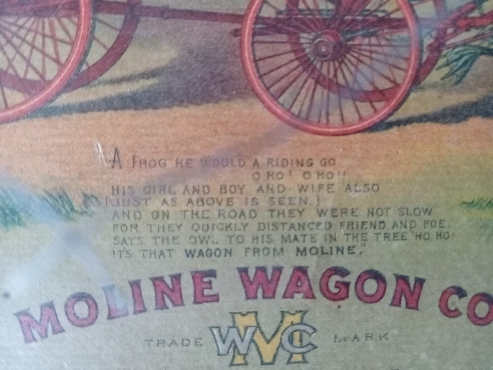 ORIGINAL Pre John Deere Moline Wagon Co. Advertisement 1880’s Moline, Illinois