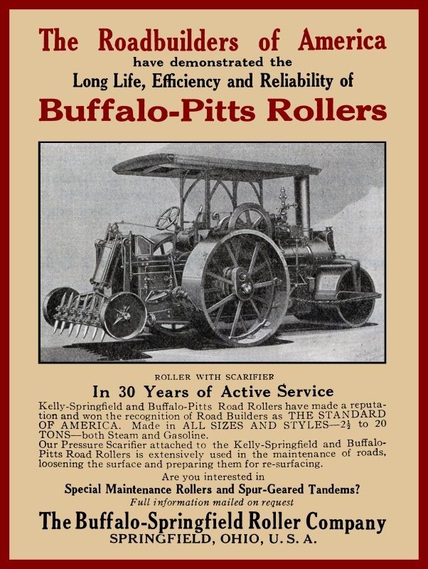 1919 Buffalo Springfield Roller, Buffalo Pitts Roller NEW Metal Sign: 12×16″