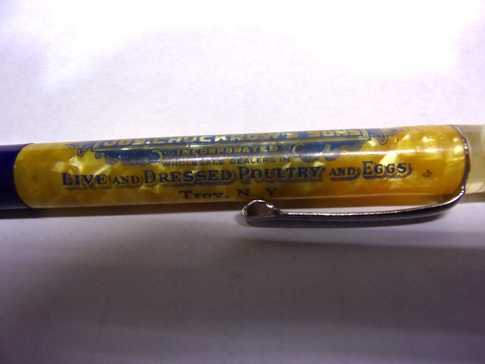Jos Chuckrows Sons Troy NY Advertising Floaty Chick Mechanical Pencil Samp 132