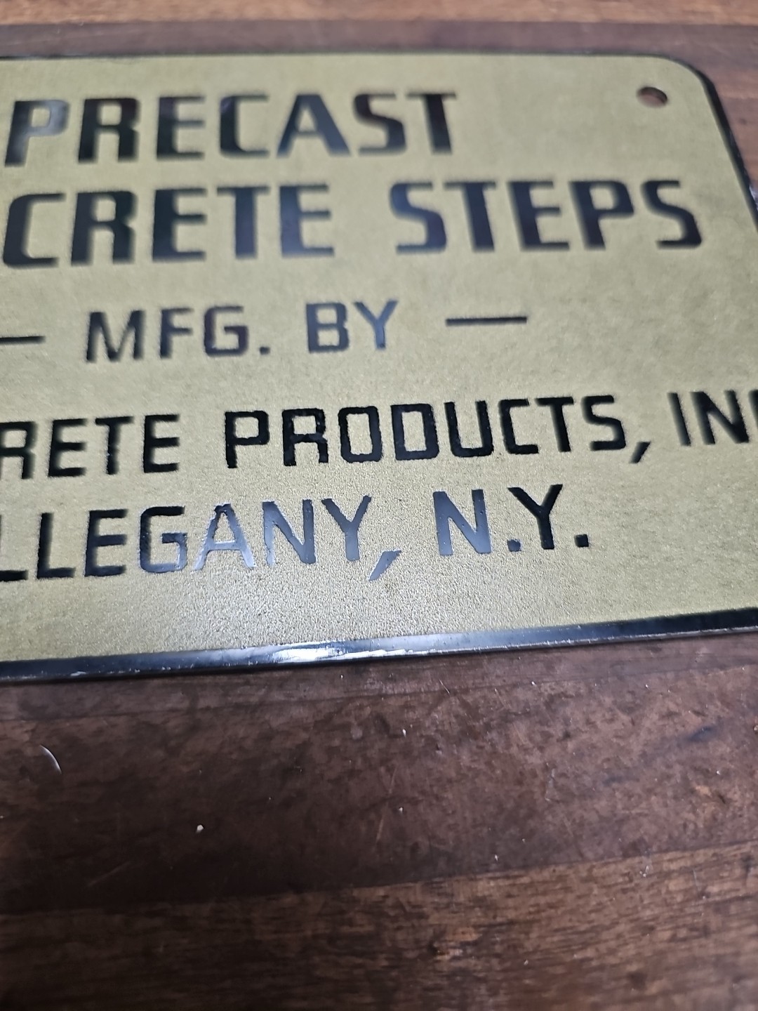 L43- Vintage 7×4.5″ aluminum PRECAST CONCRETE STEPS Mfg by VIBRA-CRETE