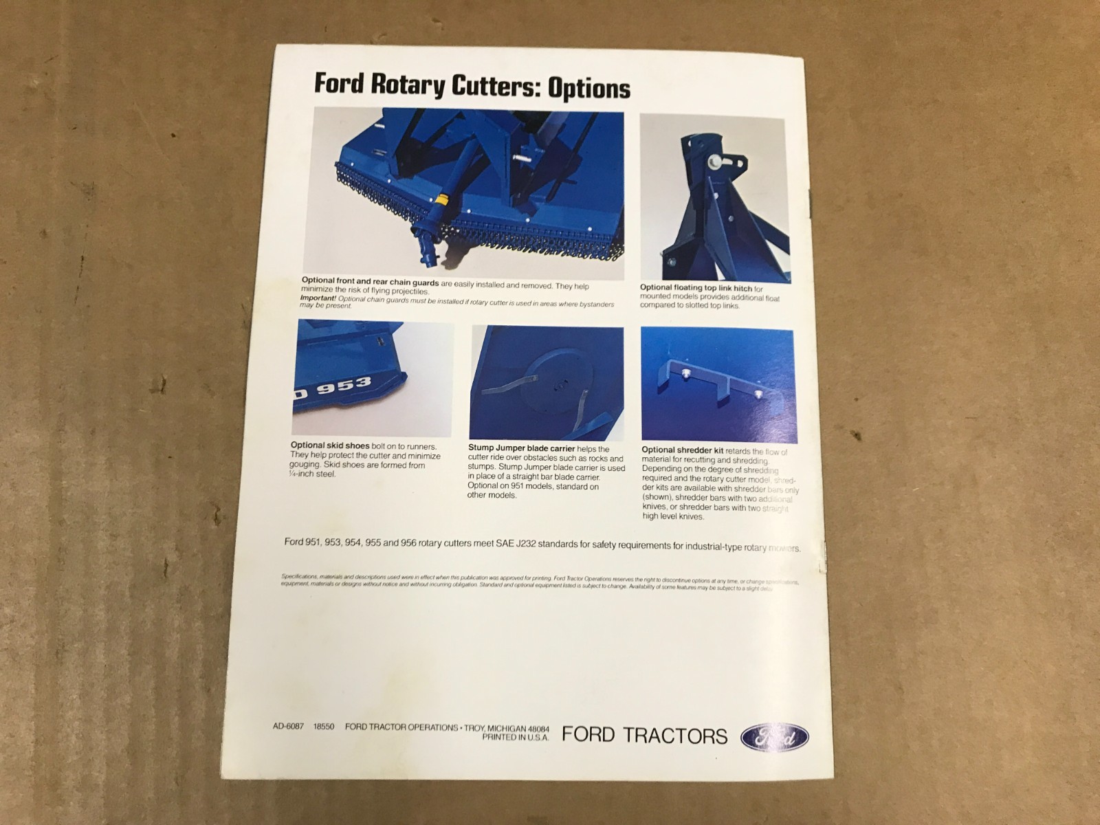 Vintage Ford Rotary Cutters Salesman Brochure