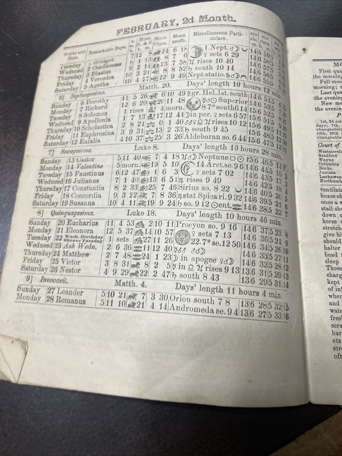HTF 1887 Lancaster Pa Almanac J. Baer’s & Sons Booksellers