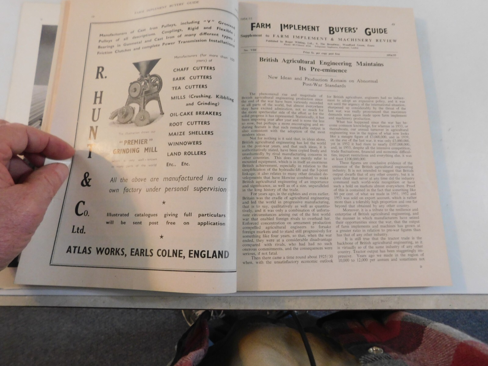 1954-55 FARM IMPLEMENT BUYER’S GUIDE ENGLAND MOWERS SWATHERS CLEANERS WINDROWERS