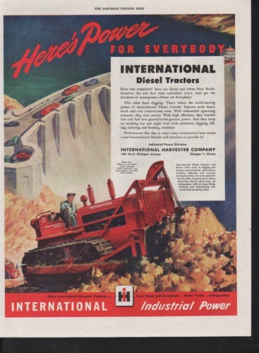 1946 INTERNATIONAL HARVEST DIESEL TRACTOR CONSTRUCTION HIGHWAY DOZER AD 10285