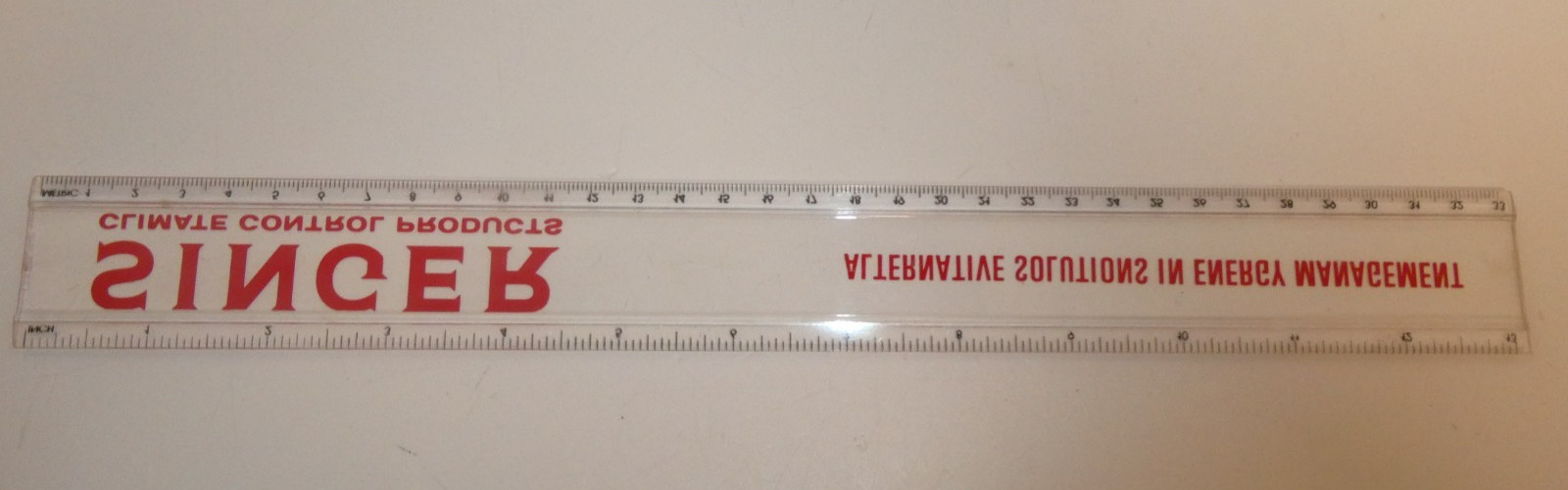 VTG Singer Climate Control Products Alternative Solutions In Energy 13″ Ruler
