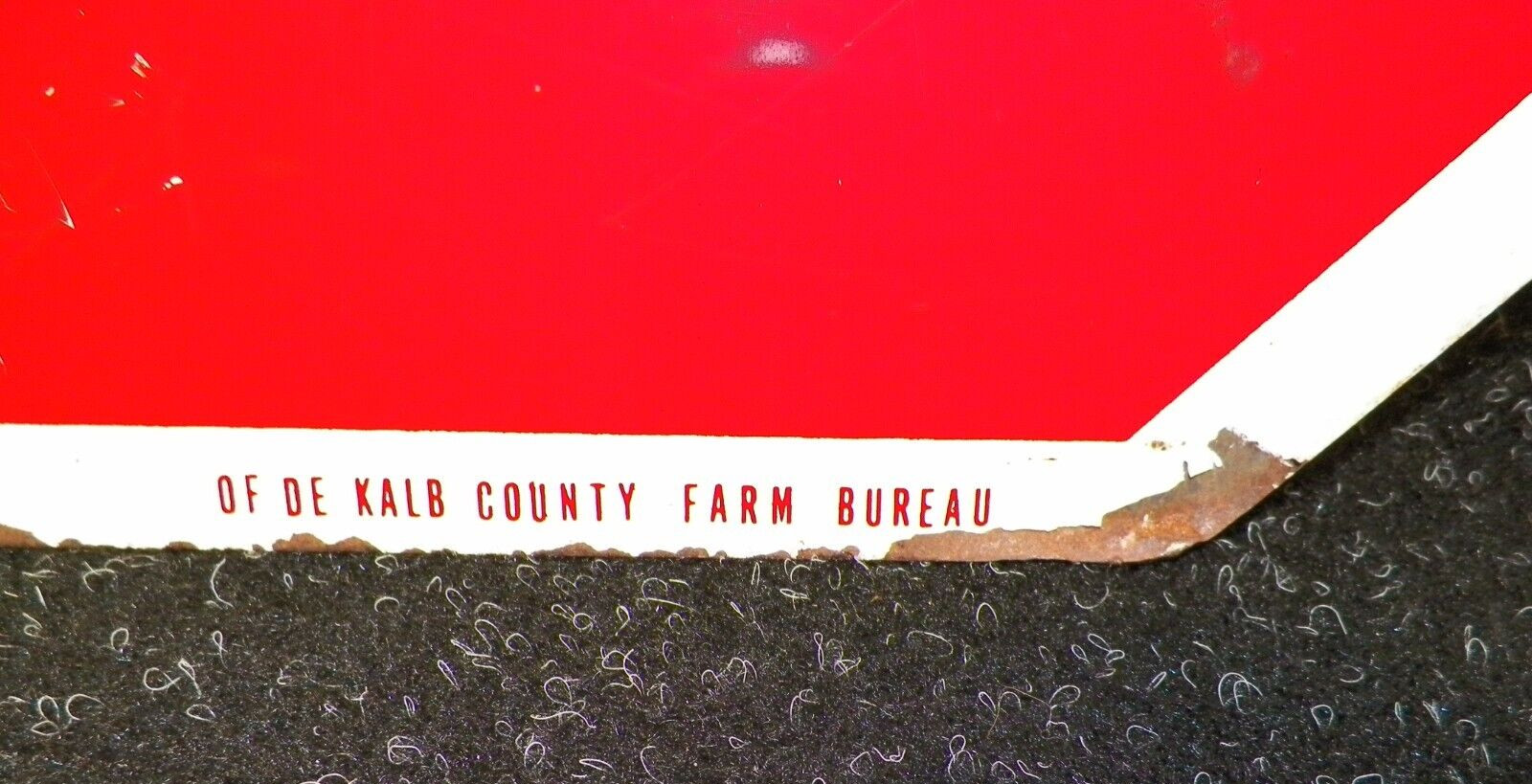 Vintage Farm Bureau & Stop Sign 15″ X 15″ Metal Sign Dekalb County Illinois