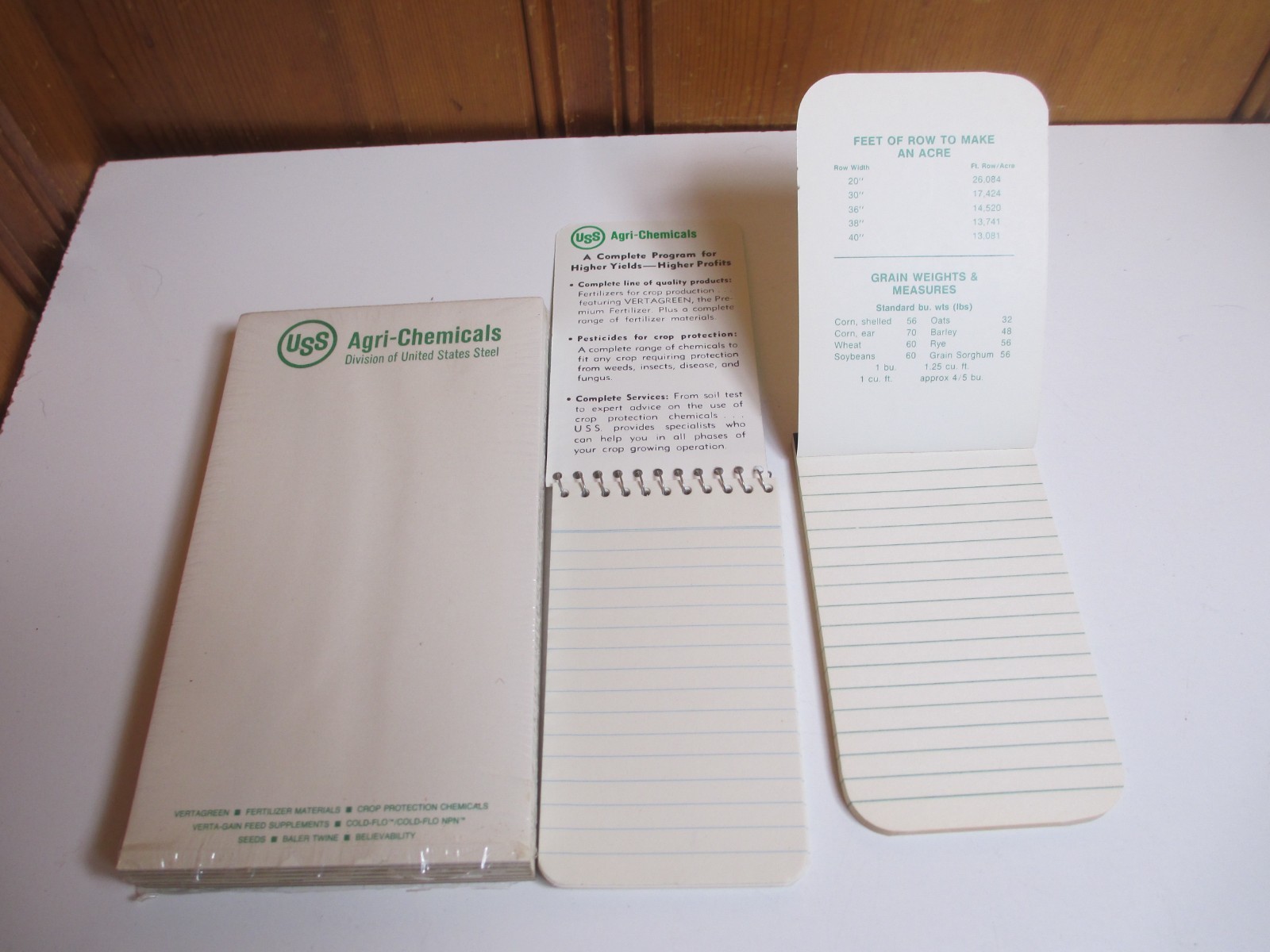 Lot of 8 United States Steel USS Agri-Chemicals Note Pads (6) 7×4, (2) 5×3 Lined