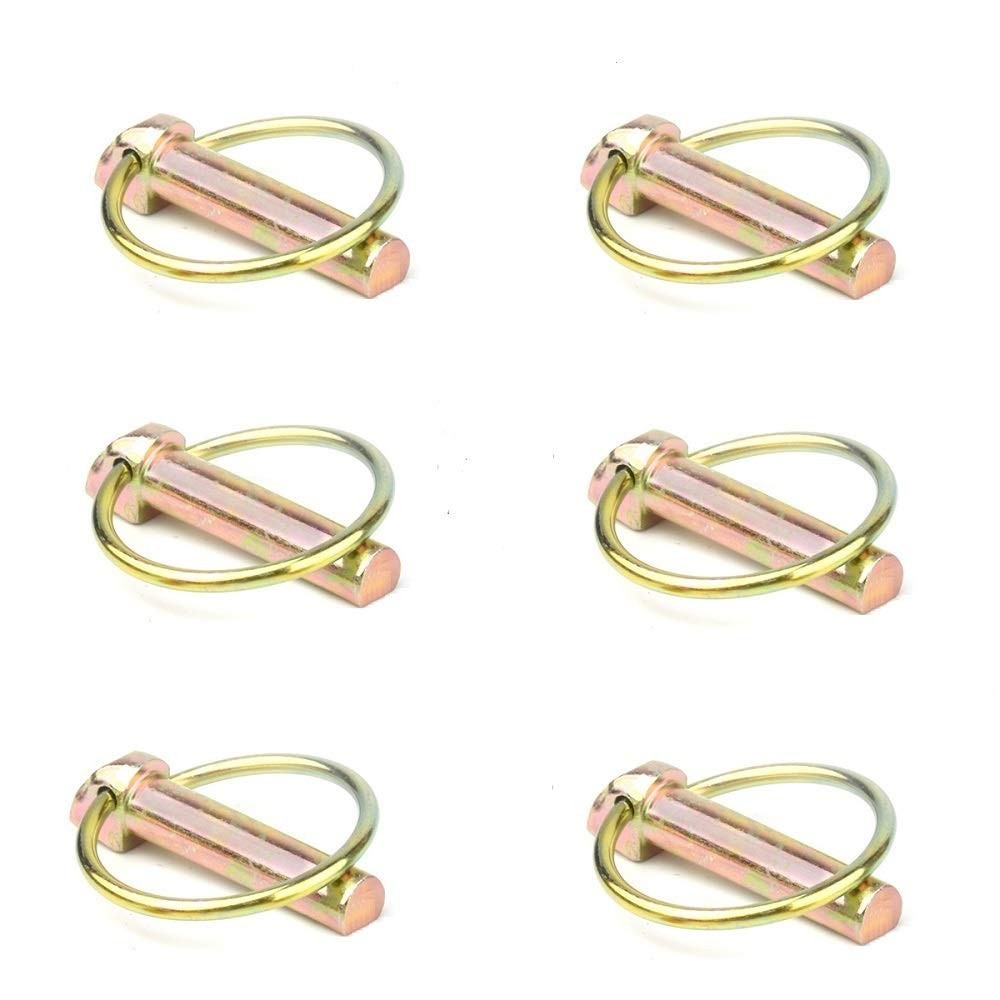 Versatile 6 PCS Linch Pin Set – 7/16 x 1-3/4 Inch for ATVs, Mowers, and More