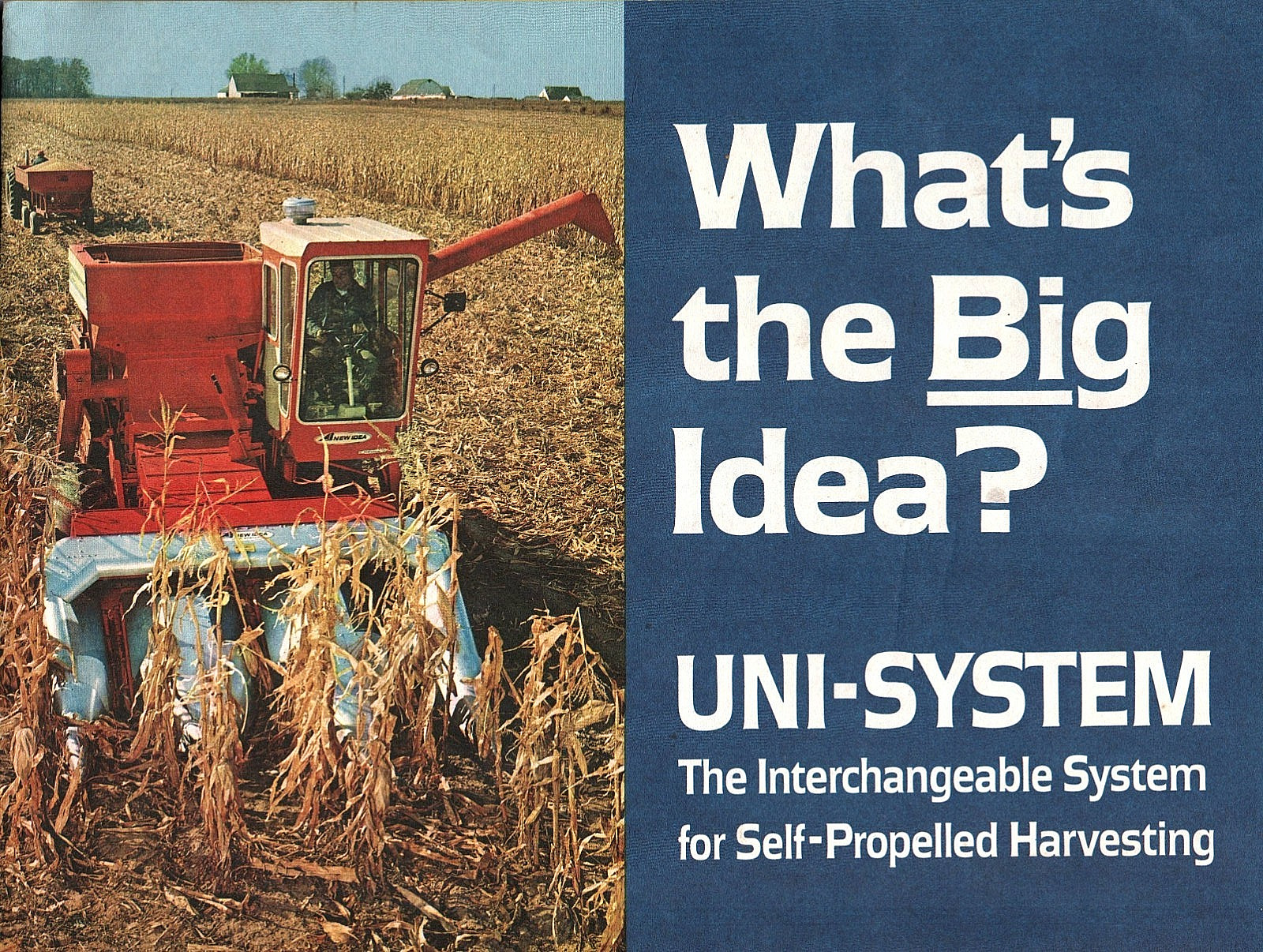 VINTAGE CIRCA 1960’S NEW IDEA UNI-SYSTEM FARM IMPLEMENT 6 PAGE BROCHURE