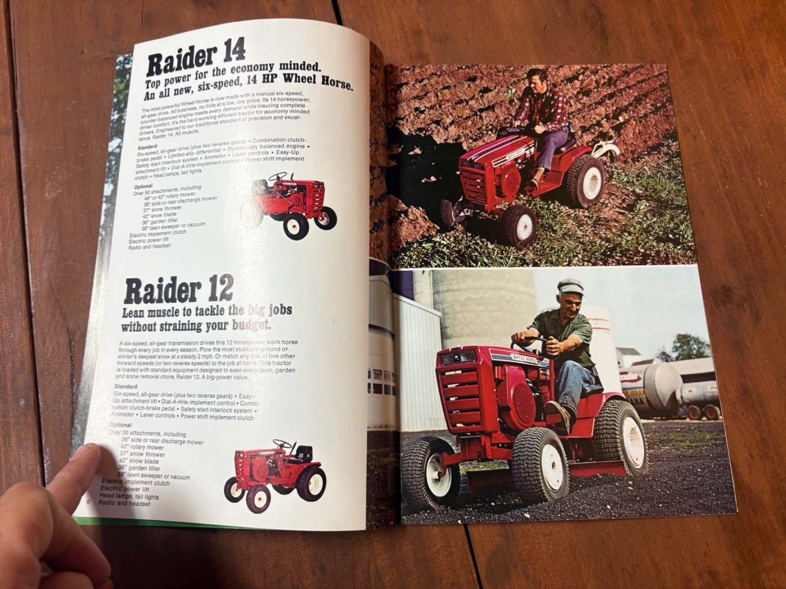 Original 1972 Wheel Horse Garden Tractor Sales Brochure Raider Lawn Ranger