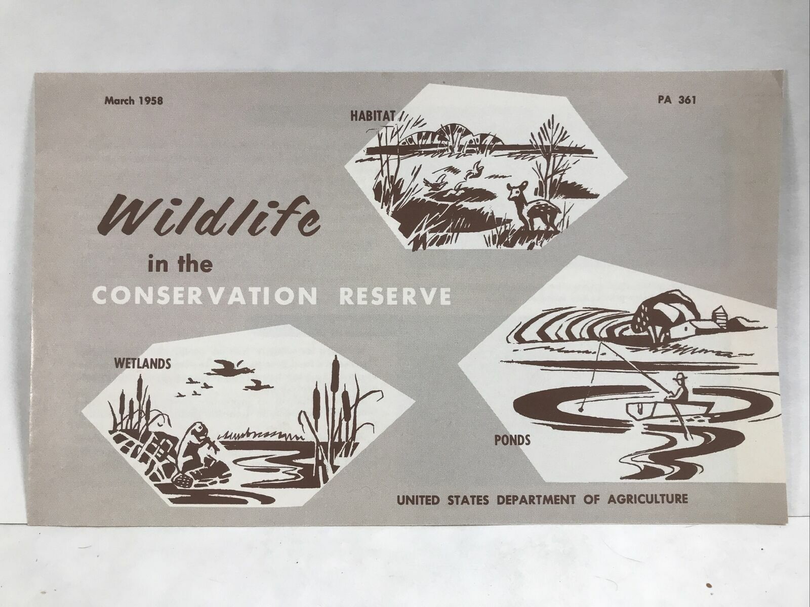 1958 WILDLIFE IN THE CONSERVATION RESERVE USDA PA 361 Habitat Wetlands Ponds