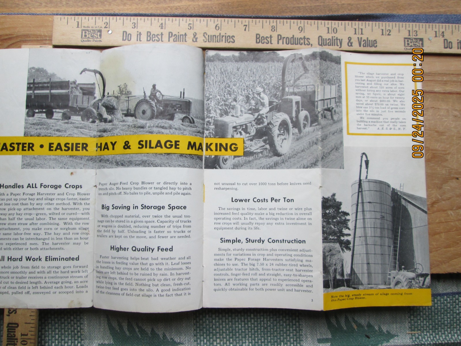 papec forage Harvesters #151D & #181 & crop blower brochure