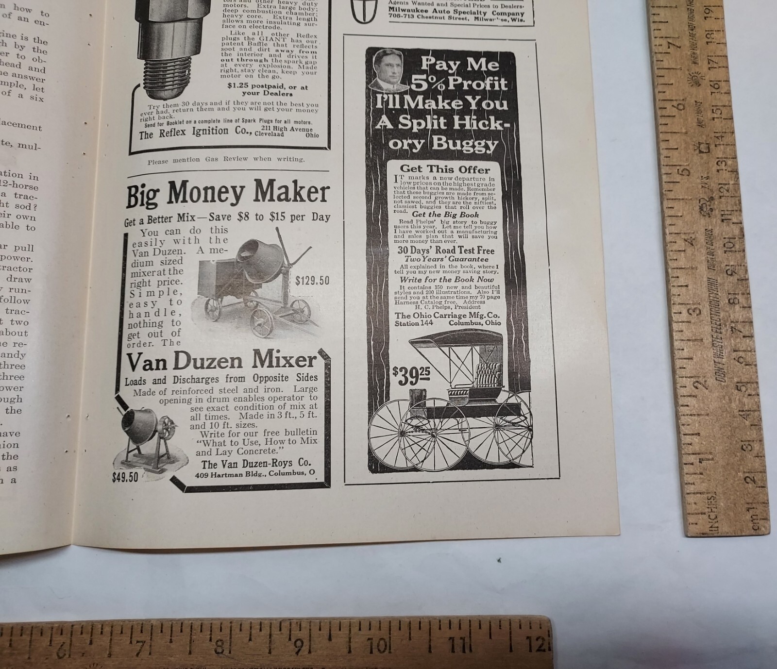 1915 – SILBERZAHN Ensilage Cutter GEHL BROS – magazine ad – listing #5817
