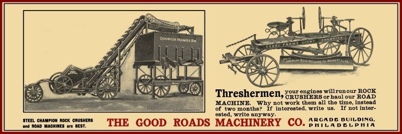 Good Roads Machinery, Philadelphia NEW Sign, 12 x 36″ USA STEEL XL Size – 4 lbs