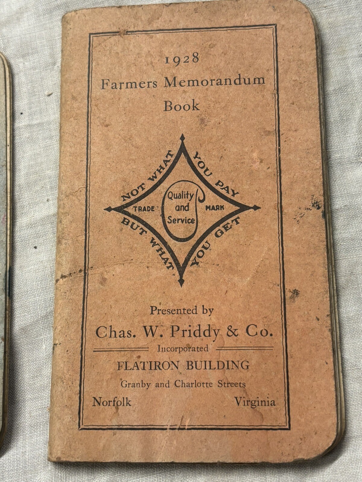 Antique 1928 & 1930s Farmers Memo from Fertilizer Co Guano Bag all Virginia