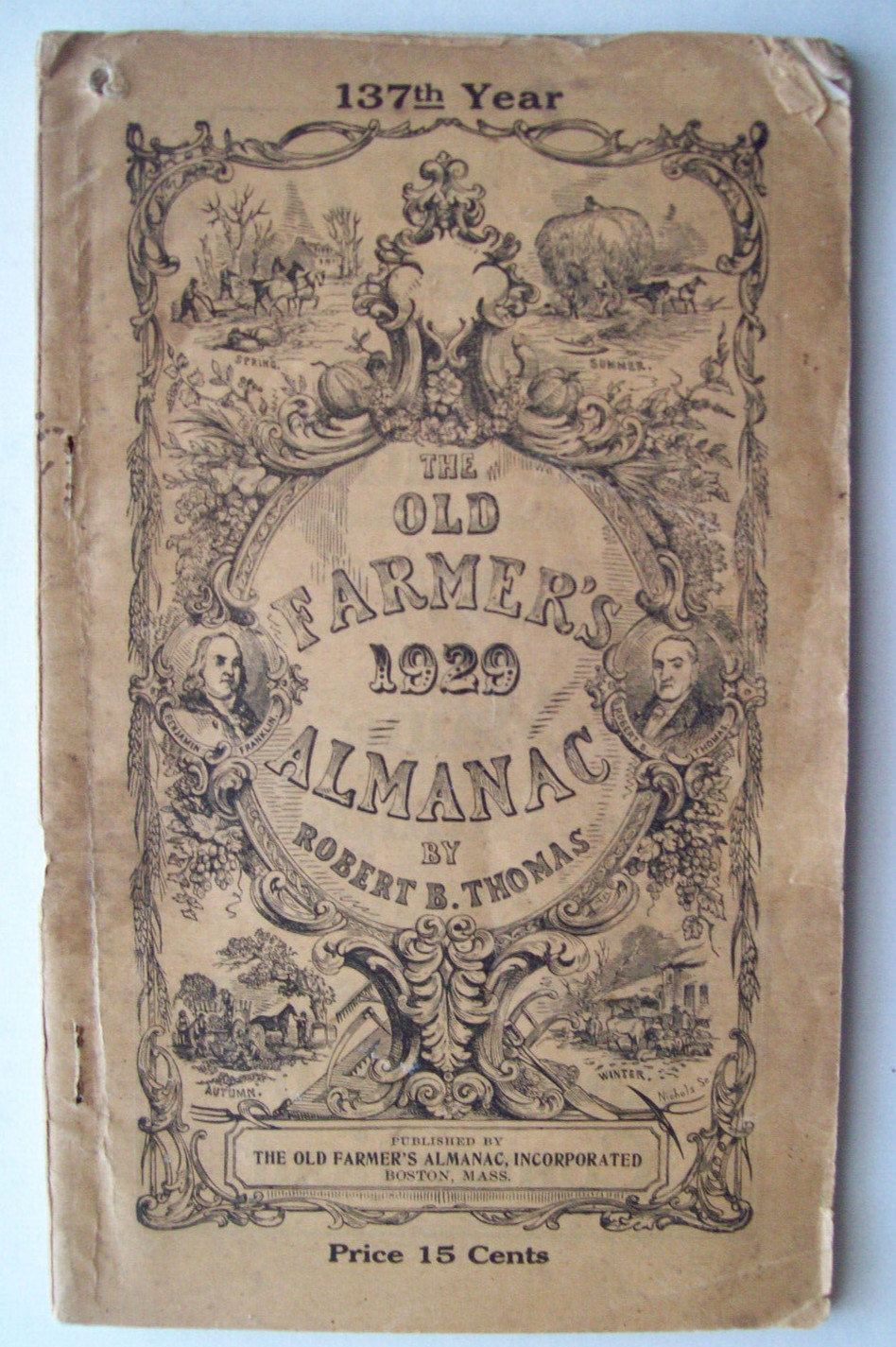 4 Old Farmer’s Almanacs 1918, ’24, ’29, ’37