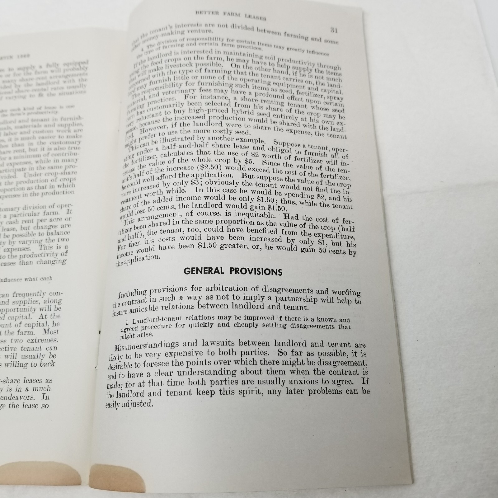 Better Farm Leases 1946 Farmers’ Bulletin Booklet 1969 USDA Guide Checklists