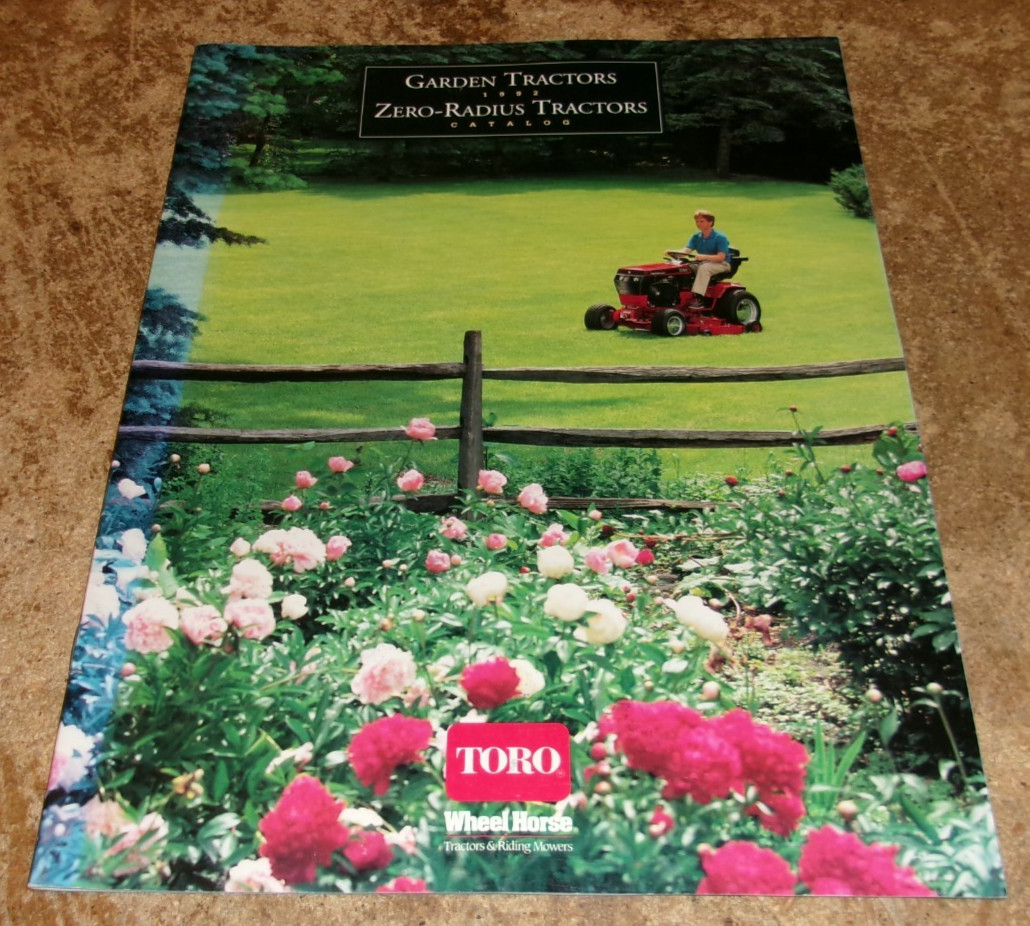 1991 toro garden tractors + zero-radius tractors catalog in very good shape used