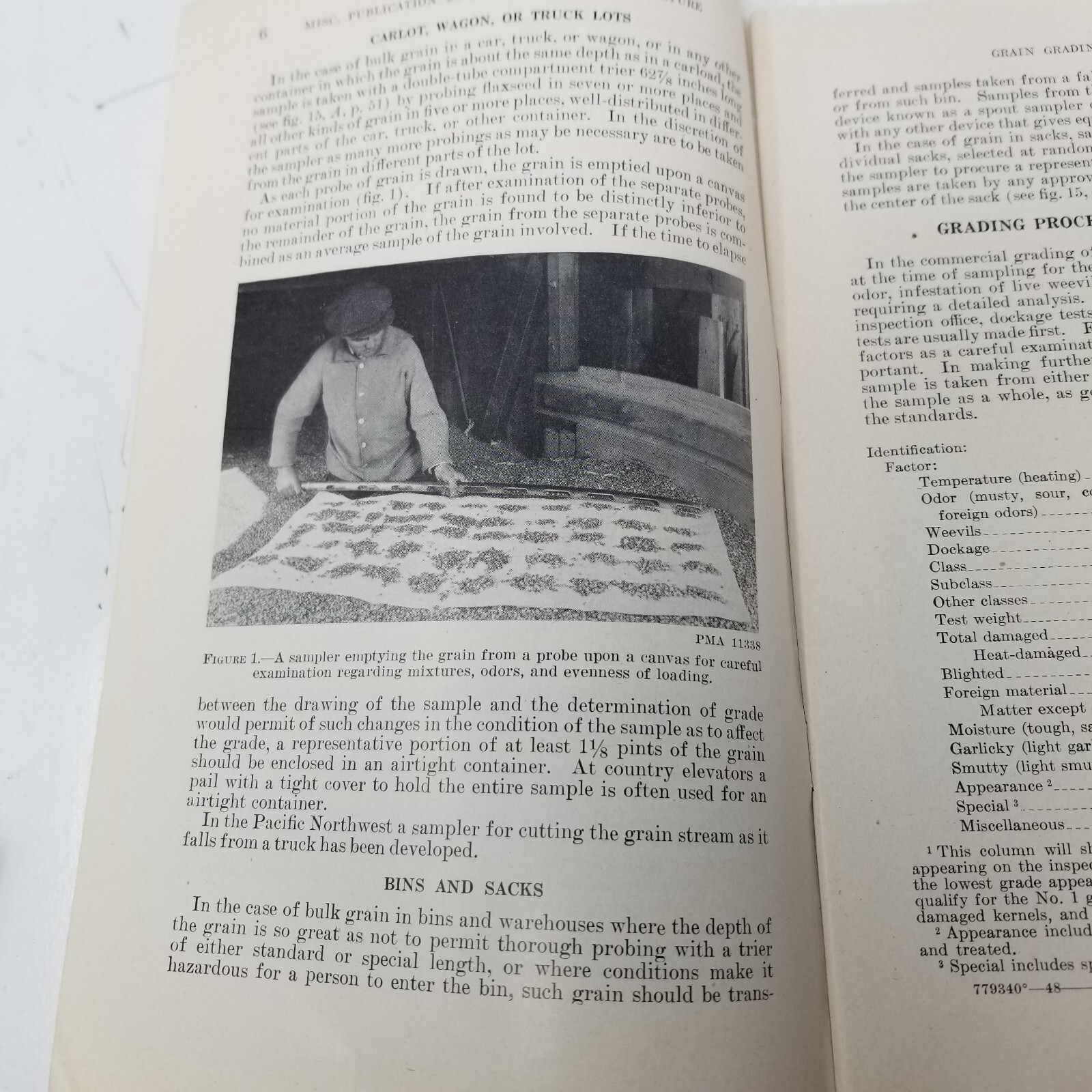 Grain Grading Primer 1948 Farmers’ Bulletin Booklet 325 USDA Photos Charts