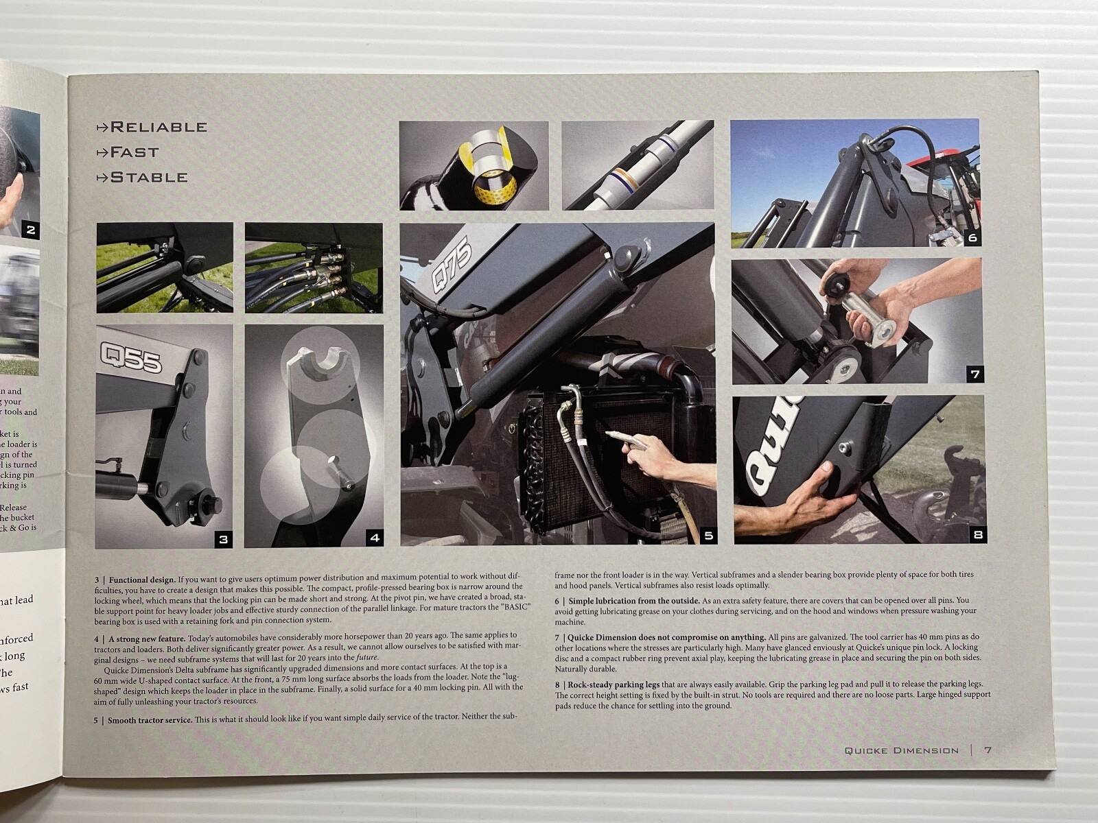 Quicke Q75 Loader Sales Brochure *2010s* (Showroom Sales Book)