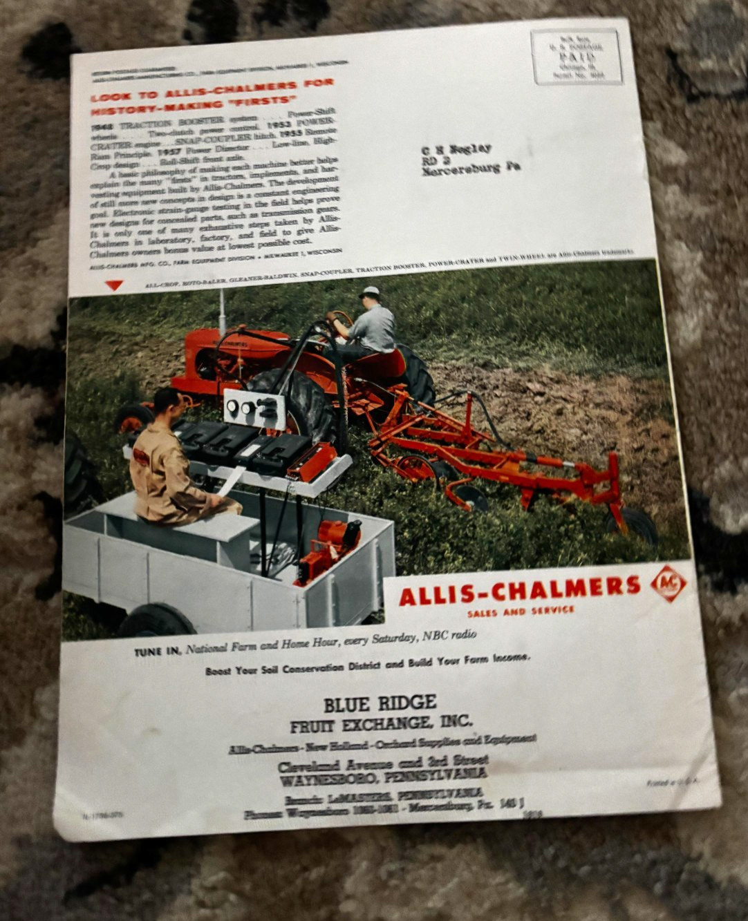 Allis Chalmers Buyers Guide For 1957 Brochure DCPA26