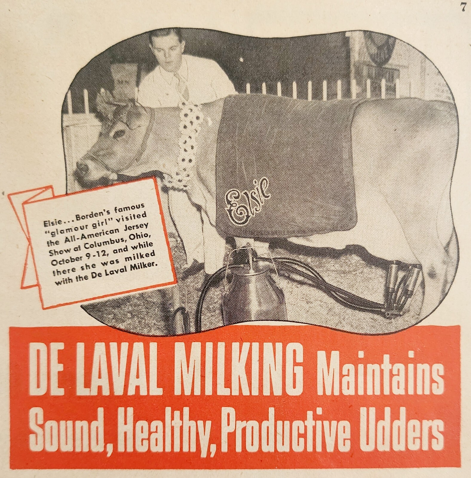 1947 De Laval Cow Milking Machinery Advertisement Agriculture Farming DWNN22