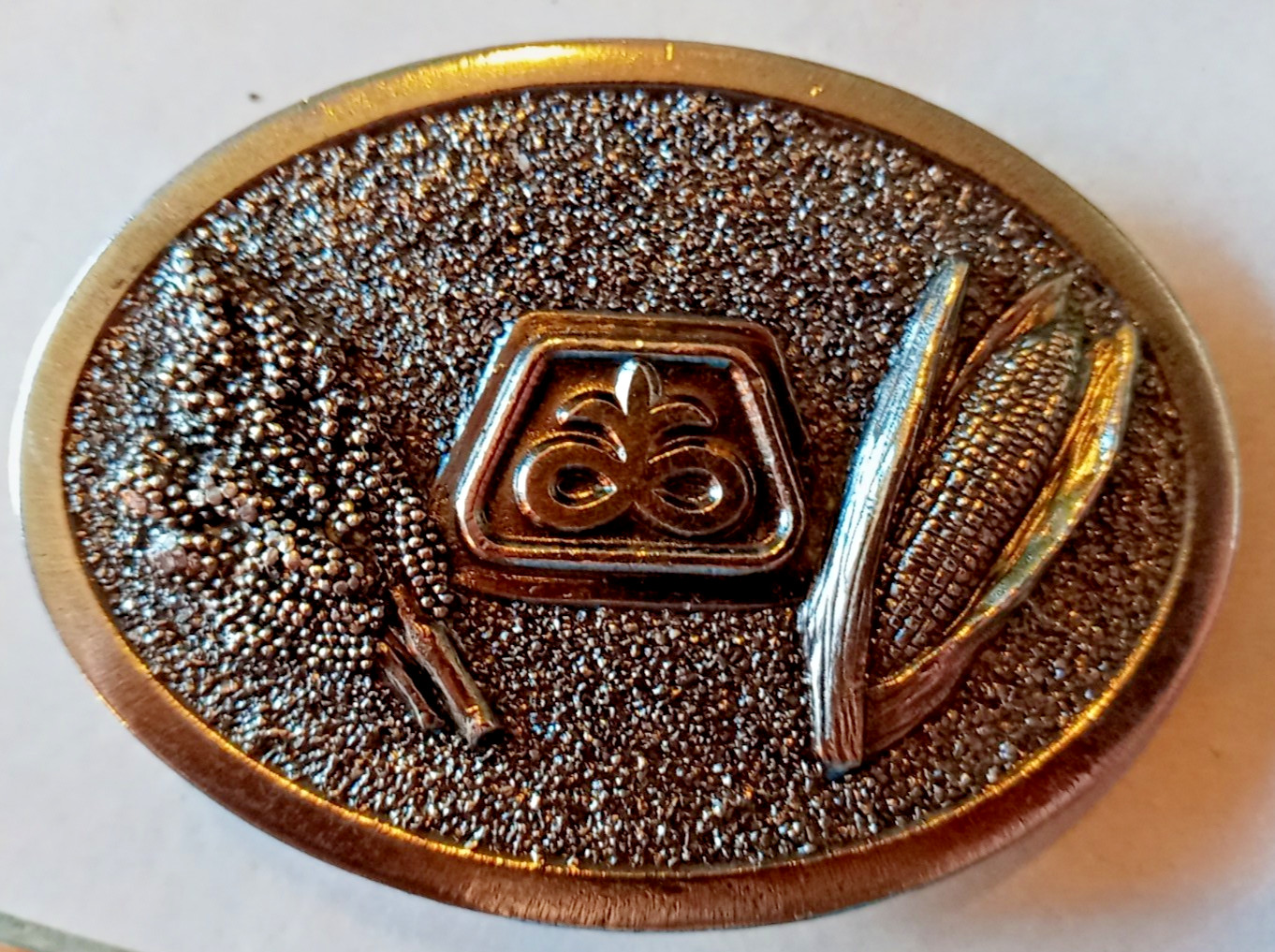 The Great American Buckle Co. K Products Belt Buckle FARMING Pioneer Hi-Bred