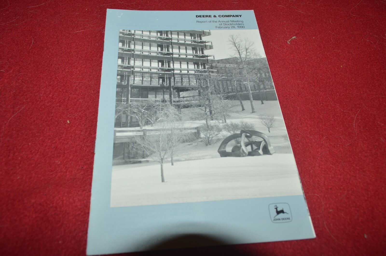 John Deere Report of the Annual Meeting of Stockholder Feb28 1990 Brochure FCCA