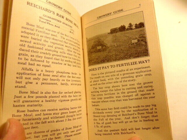 old fertilizer advertising booklet: Reichard’s Grower’s Guide (Allentown, PA)