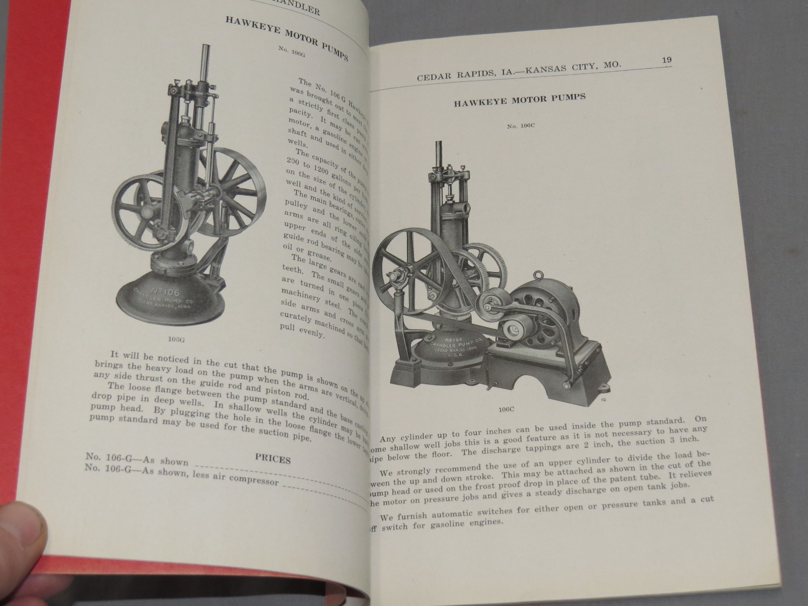 Vintage 1920’s CHANDLER Pump Supply Co Full Line Catalog Kansas City Missouri
