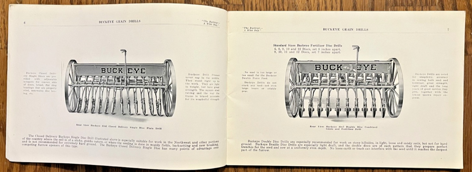Buckeye Grain Drills Grass Seed & Fertilizer Sowers American Seeding Machine Co