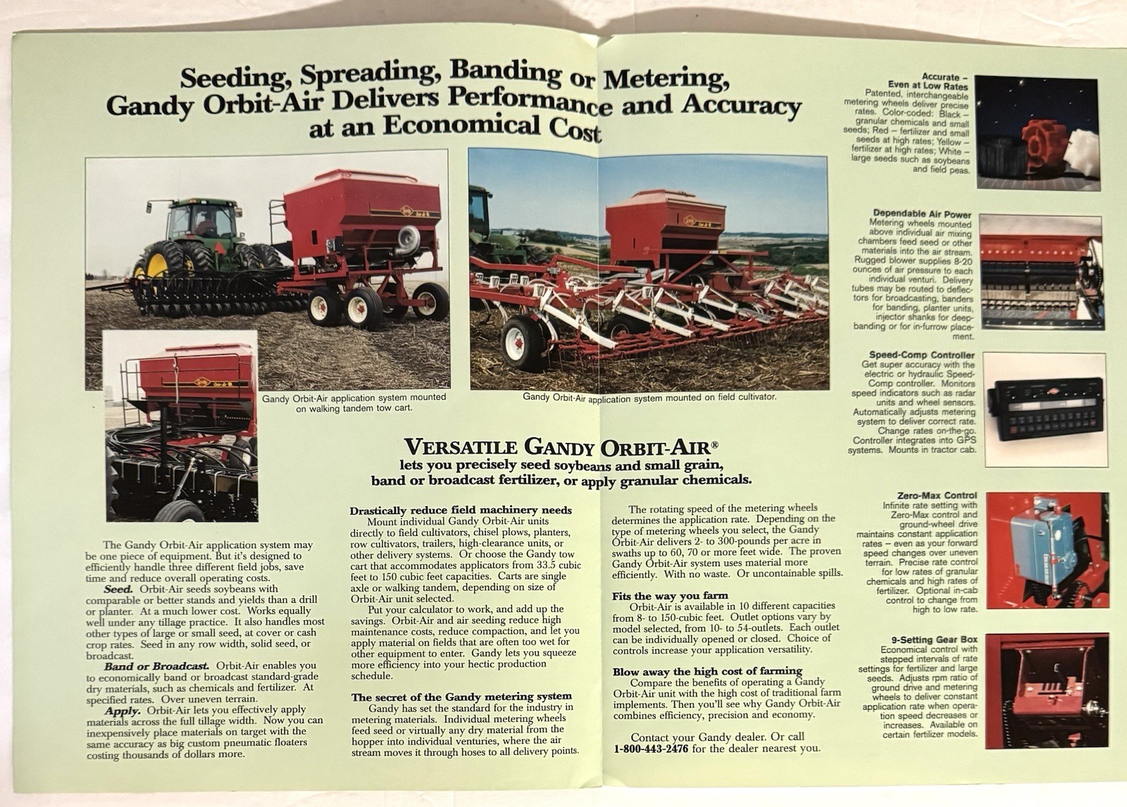 Vintage 1998 Grandy Orbit-Air Seeder Farm Equipment Dealer Sales Brochure
