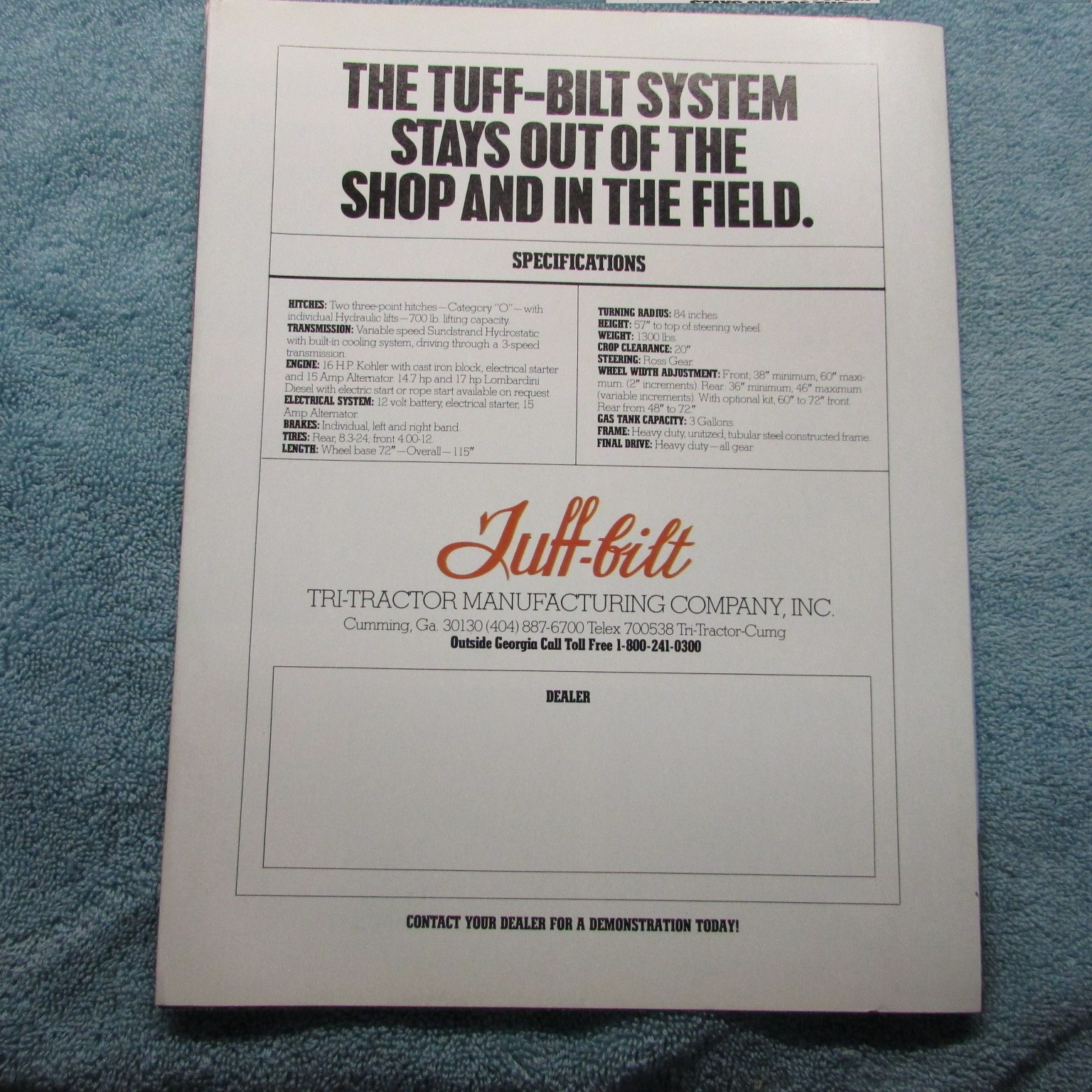 Tuff Bilt Brochure: Cumming, Ga.