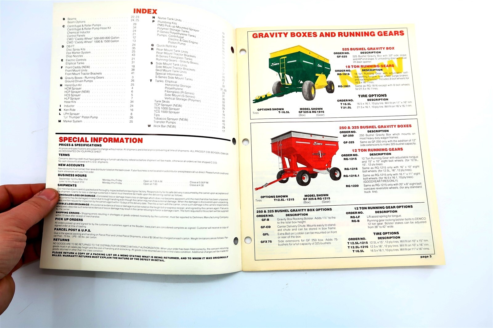 Vintage 1980’s Demco Sprayer Equipment Dealer Brochure Catalog No 38