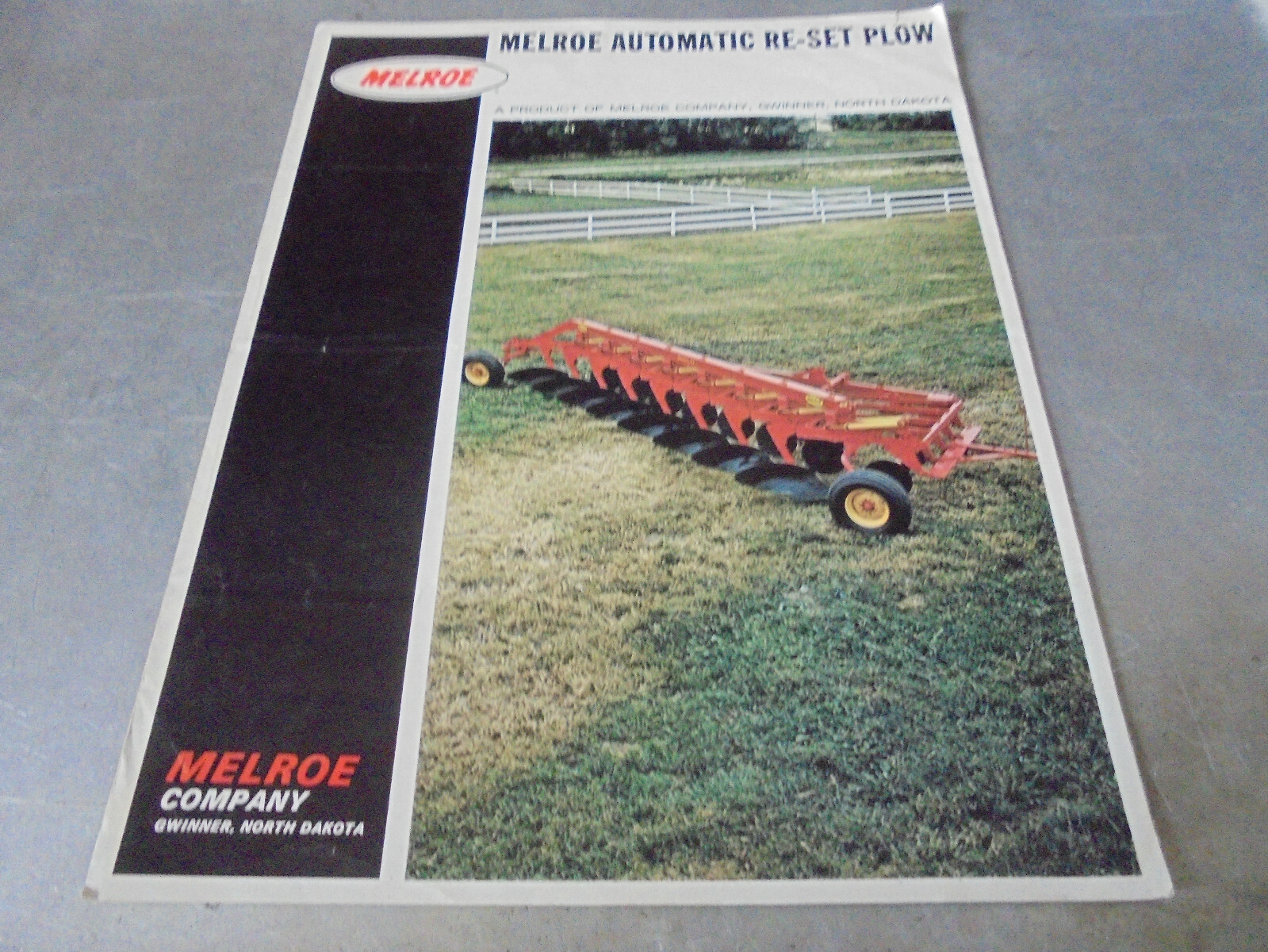Vintage Melroe Automatic Re-Set Plow Brochure