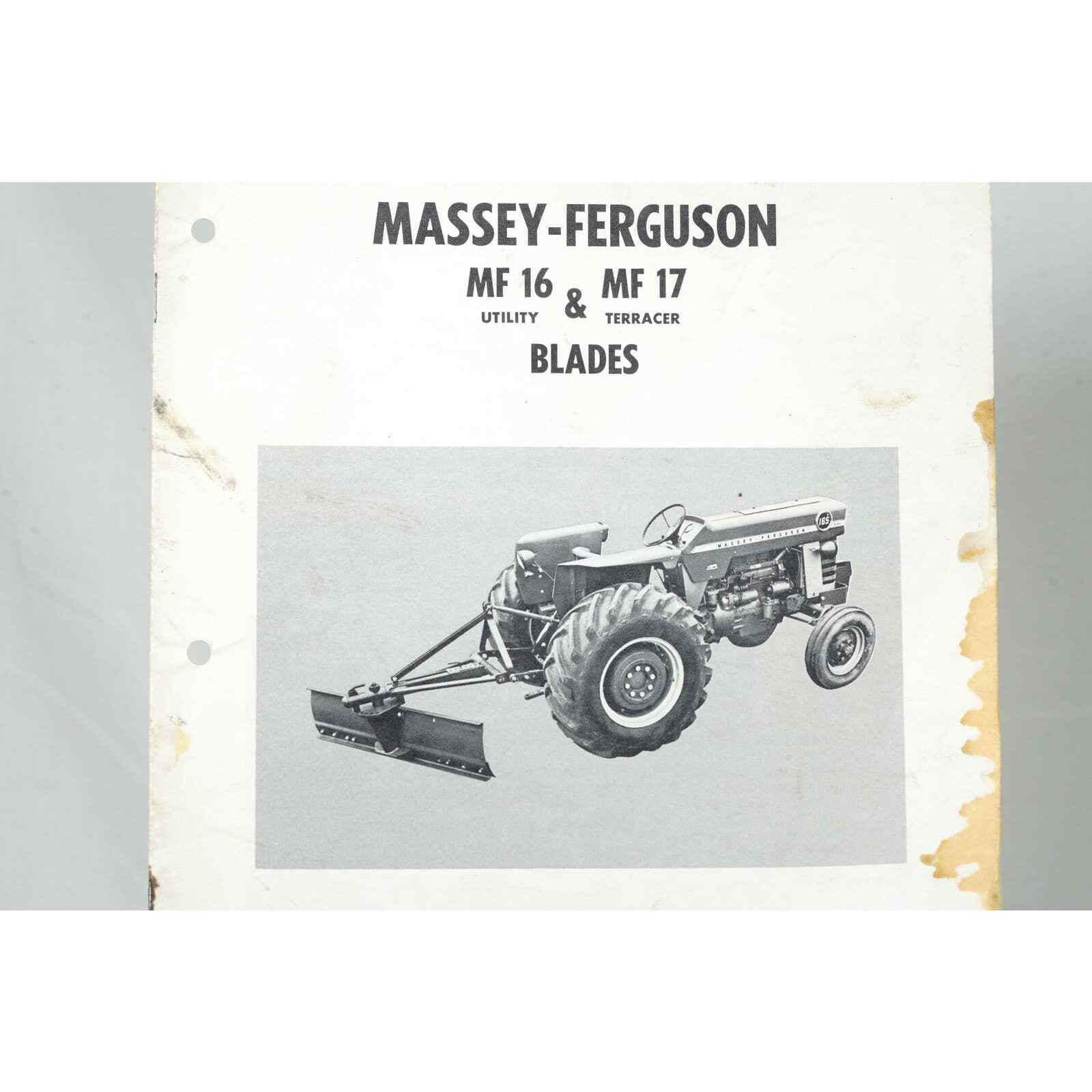 Massey Ferguson Tractor Manual For Utility Terracer Blades MF16/MF17 Blades