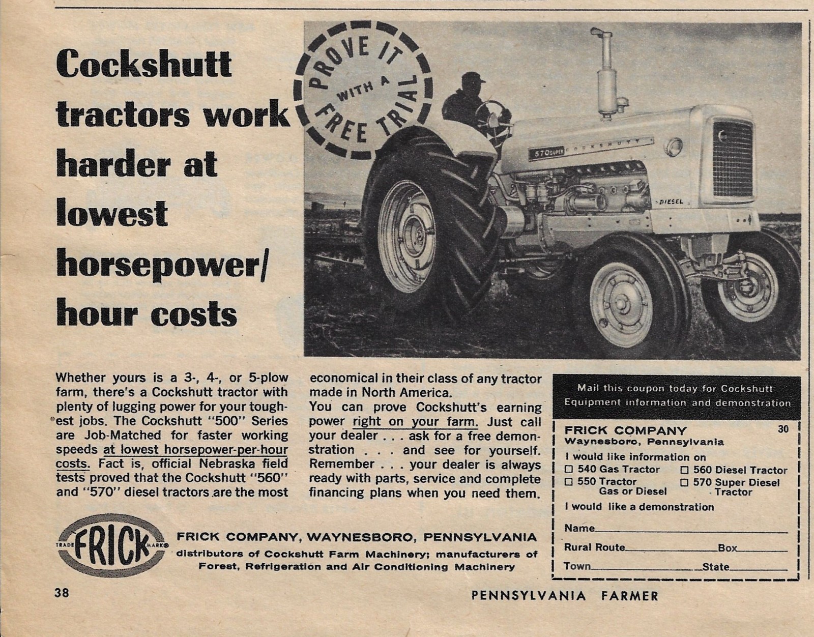 Cockshut 500 Series Tractor Ad