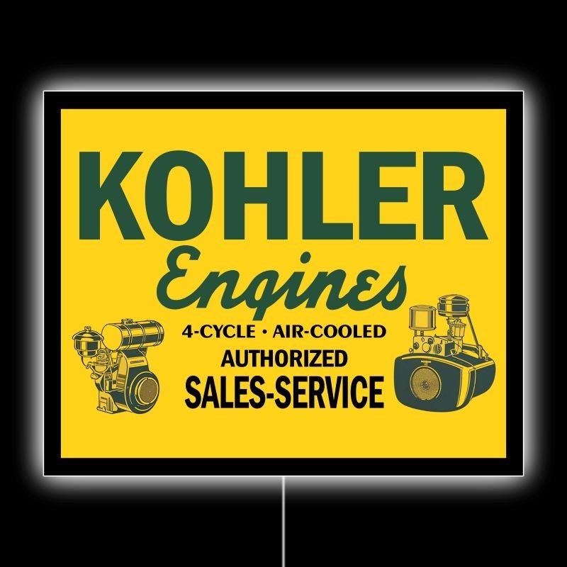 Kohler Engines Authorized Sales & Service NEW LED Hanging Lighted Sign: 18×23″