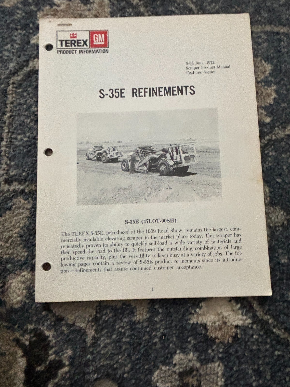 Terex S-35 Scraper Refinements Brochure AMIL26