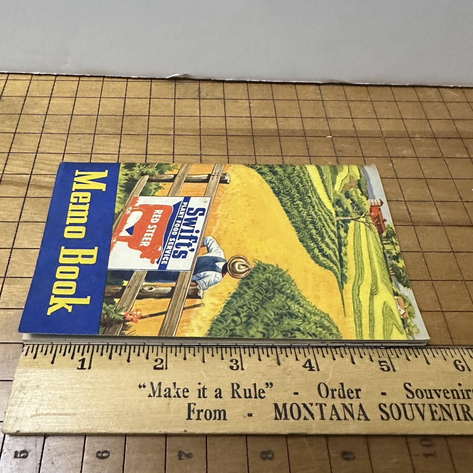 Vintage Advertising Swift’s Plant Food Service Red Steer Memo Book
