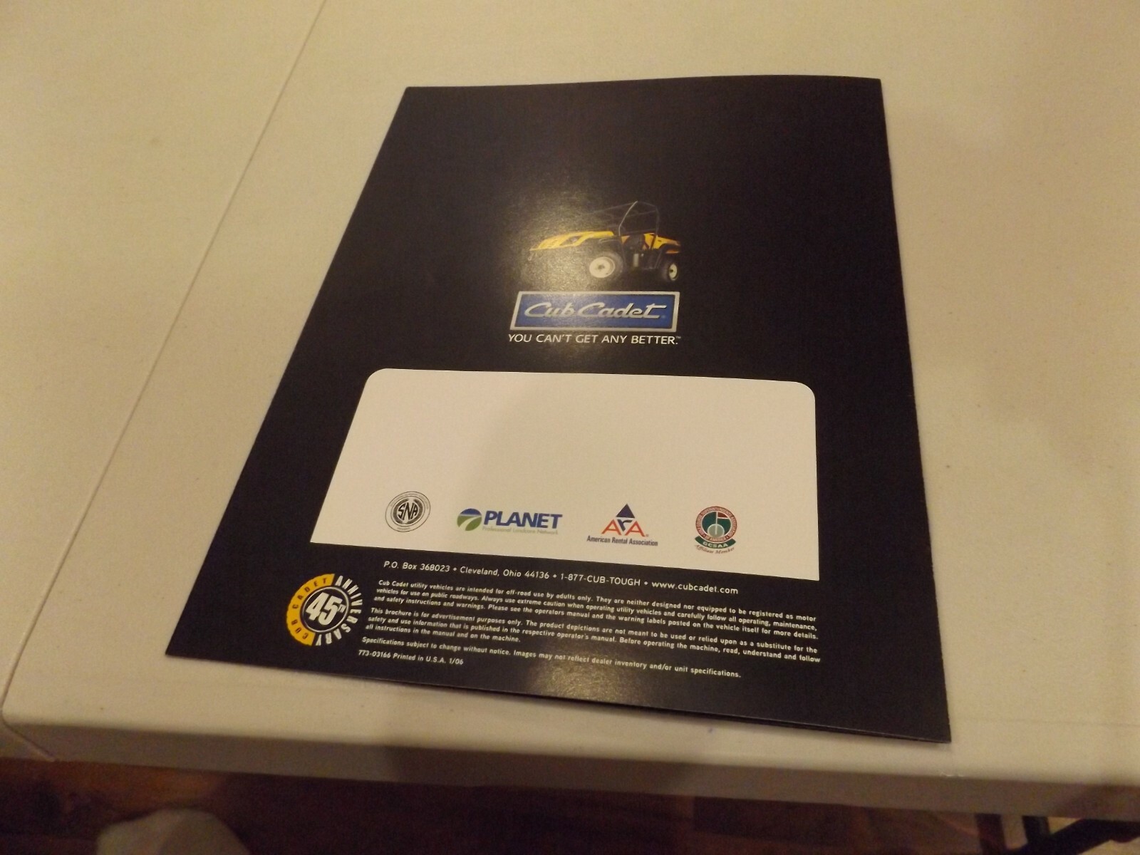 CUB CADET UTILITY VEHICLES, LIT. # 773-03166 2006