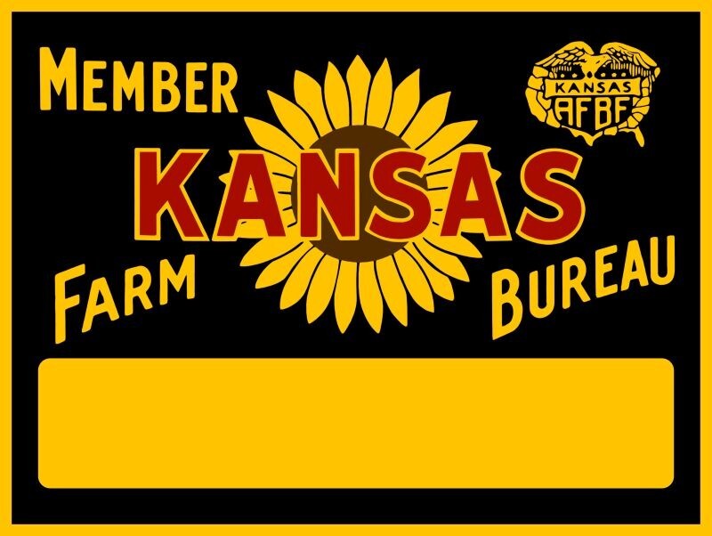 Kansas Farm Bureau Member NEW METAL SIGN: 12×16 Free Shipping