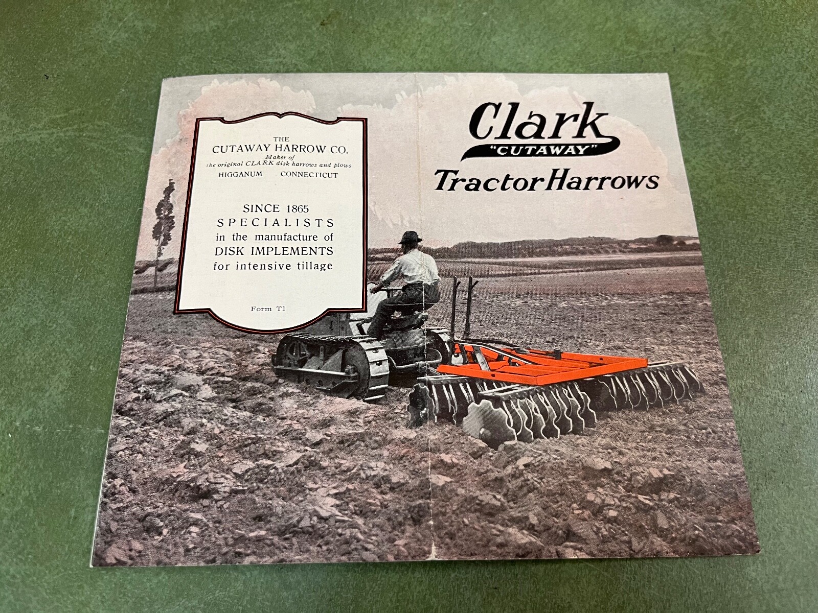 Orignal Lot of Clark Cut Away Farm Implement Brochures and Catalog 1937