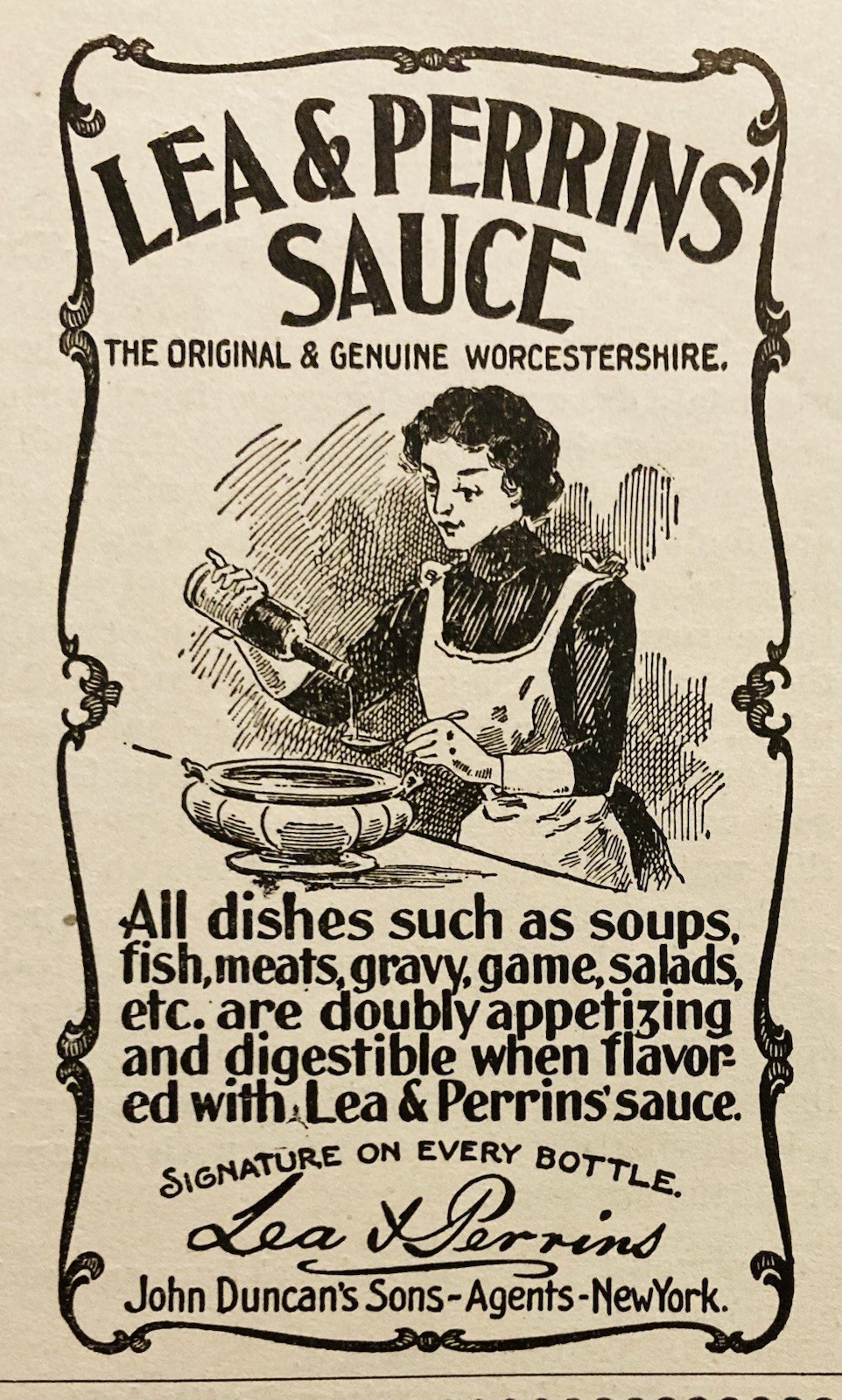 1900 AD.(PC5)~LEA & PERRINS’ WORCESTERSHIRE FOR MEAT, FISH AND SOUPS
