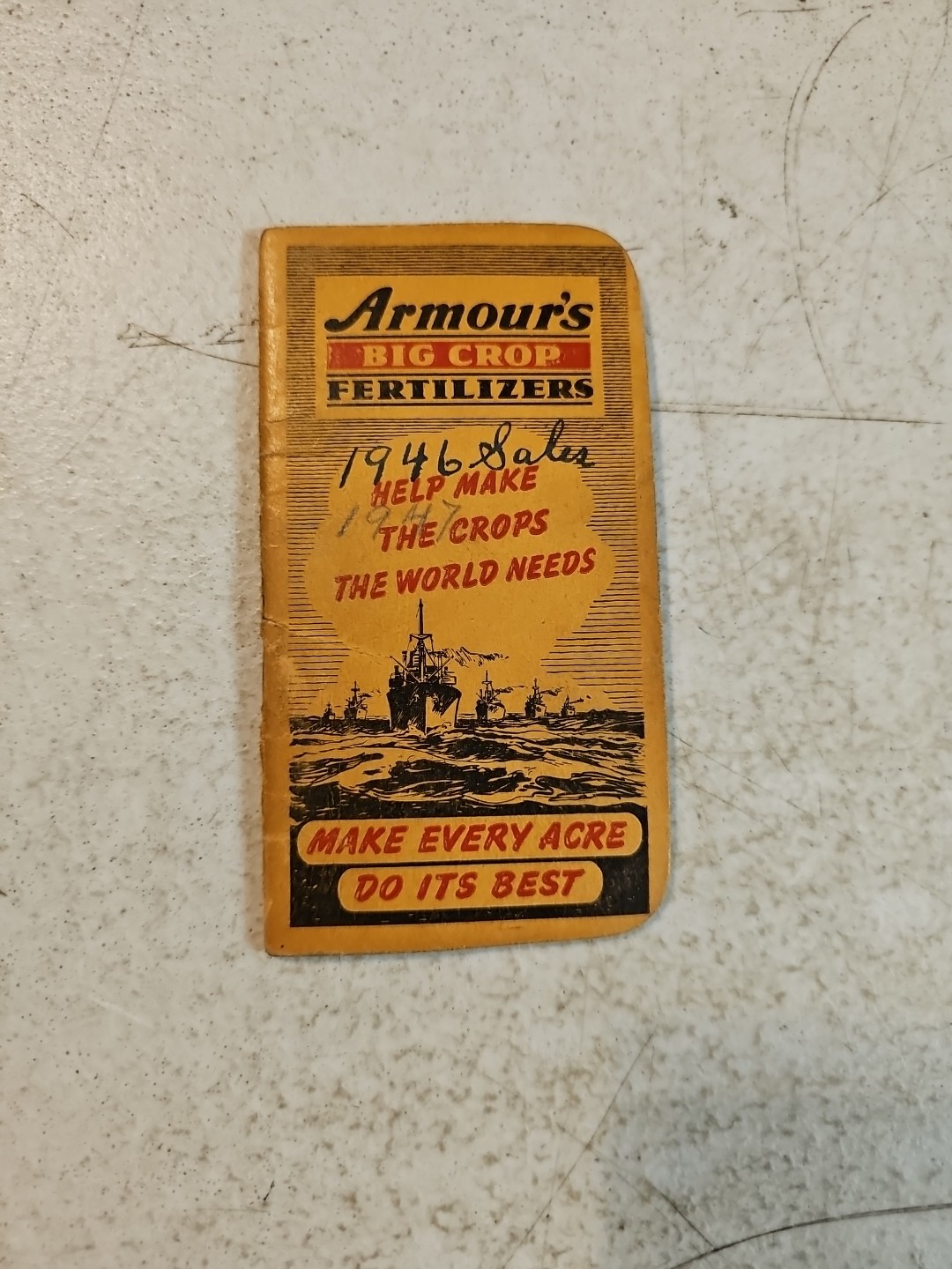 Vintage Armour’s Big Crop Fertilizers 1944-45 WWII Battleship Cover